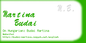 martina budai business card